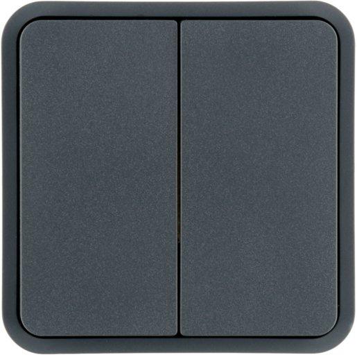 Wippe 2-fach für W.1 Taster-BA grau