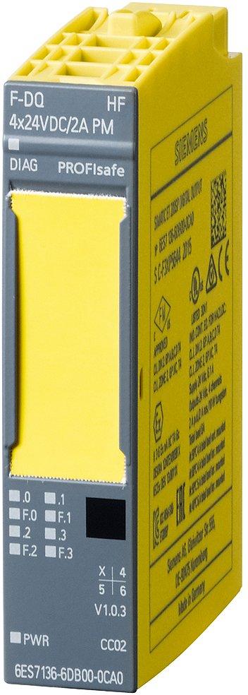 SIMATIC DP Elektronikmodul für ET 200SP F-DQ 4x 24V DC / 2A 15mm Baubr. bis PL E
