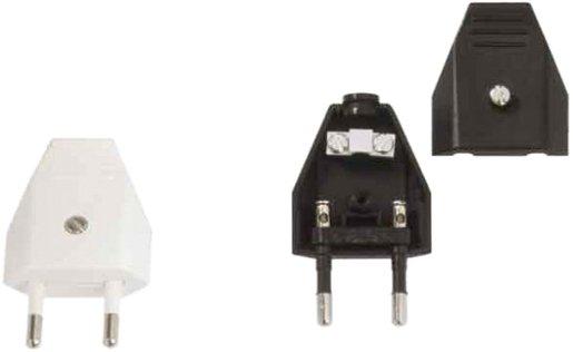 Euro Stecker mit Schraubanschluß schwarz VE=3 STK