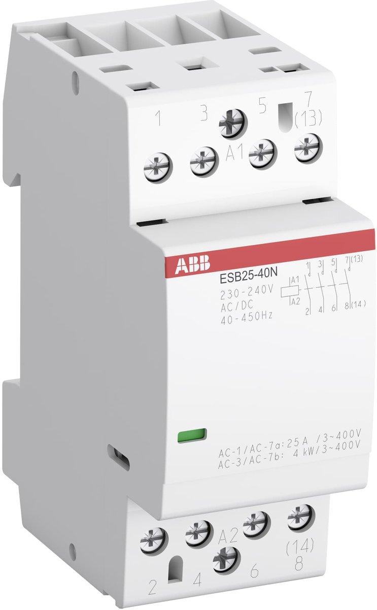 ESB Installationsschütz brummfrei für 230-240 V AC/DC 25 A - 4 Schließer