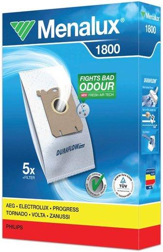 Staubbeutel 5 Stk. Duraflow Synthetik + 1 Motorfilter mit Plastikaufsatz 1800