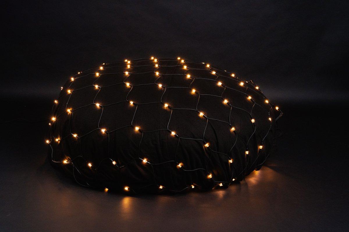 Mesh Lite QF+ 96 LED warm weiß 2m x 1m schwarzes Gummikabel 36V 3,6W