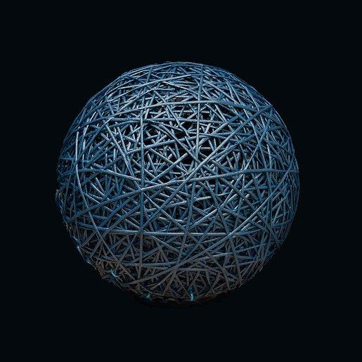 Organic Ball LED DM 17 cm 220-240V 3D 7W dunkelblau