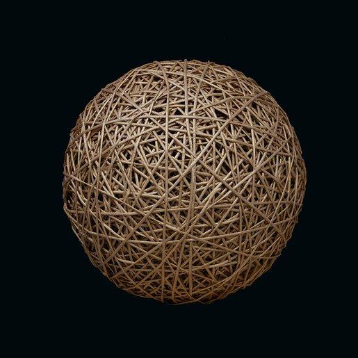 Organic Ball LED DM 40 cm 220-240V 3D 7W gold glänzend