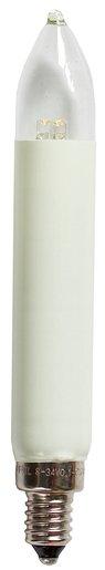 Blisterkarte mit 3 LED Schaftlampen E10 8-34V warm-weiß /klar (2 LED)
