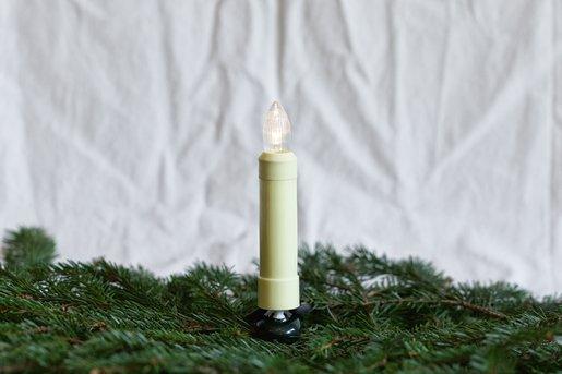 Lichterkette 15-tlg. LED Toplampen E10 warm-weiß geriffelt klar Schaft:elfenbein