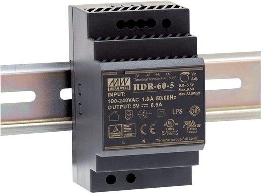 Schaltnetzteil für DIN - Schienenmontage 230 VAC / 12V DC / 4,5 A kurzschlußfest