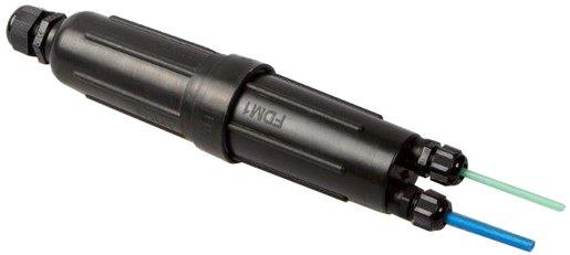Glasfasermuffe Abzweigmuffe 3x M16 IP68 schwarz Schrumpftechnik