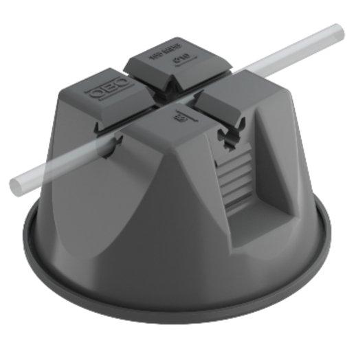 Dachleitungshalter für Flachdach 8-10 mm schwarz