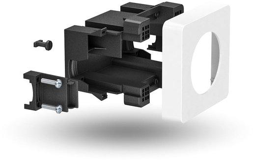 Geräteeinbaudose 1-fach 117x76,5x73 PA graphitschwarz RAL 9011