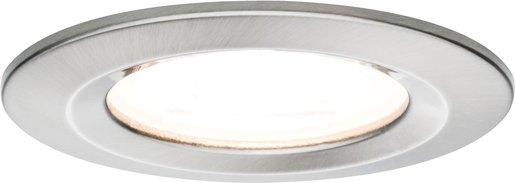 Einbauleuchte Nova rund starr IP44 1x6,5W GU10-LED 2700K Eisen geb/Alu