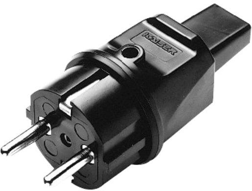 Anschlussstecker für Lichterkettenleitung schwarz