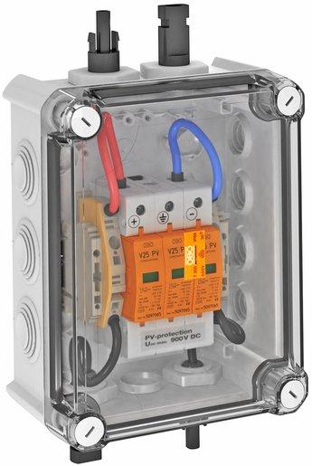 PV-Systemlösung im Gehäuse 1x1 PV-String auf 1 WR-MPP+MC4 900V lichtgr