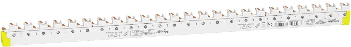 Phasenschiene für FI/LS ablängbar 1P+N 24 Module für 12 FI/LS 80A