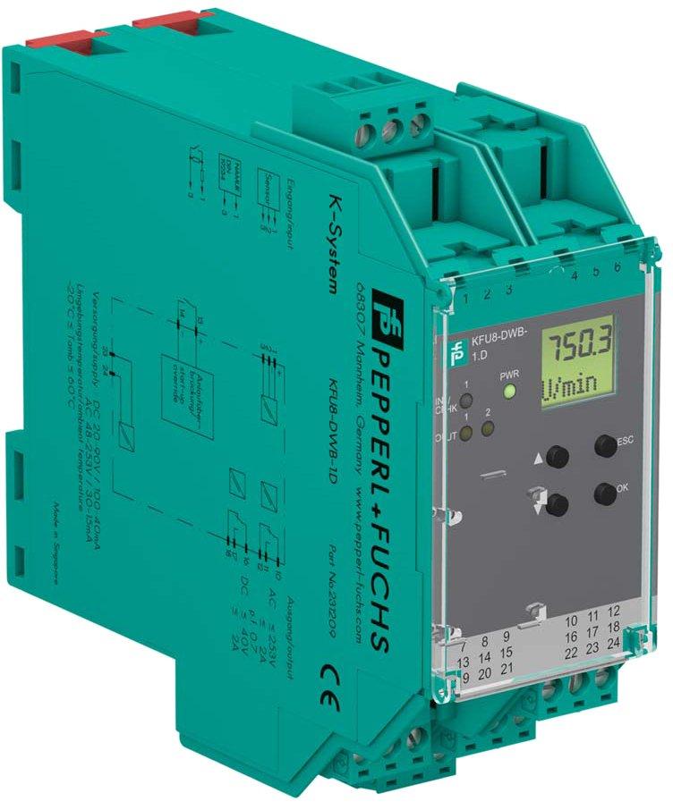 Drehzahlwächter 253 V AC Relaisausgänge Anlaufüberbrückung konfig