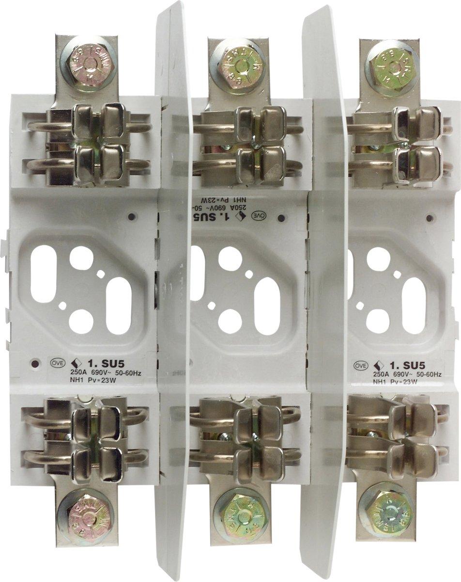 NH-Sicherungsunterteil SU5 Gr.00 160A 690VAC 3-polig beidseitig mit Schrauben M8