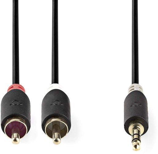 Audio Kabel Stereo 3,5 mm Stecker - 2x Cinch Stecker 2,0 m