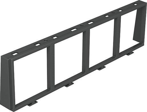 Einbaurahmen für 4 x 1 Modul 45 PA graphitschwarz 9011
