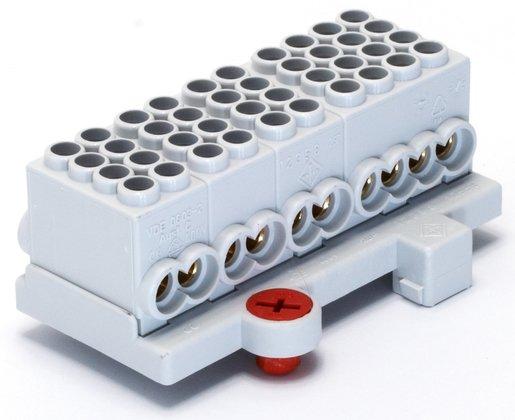 Hauptleiteranschlussklemme fingersicher 4-polig