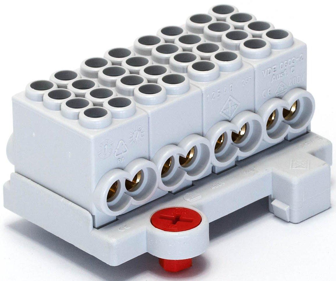 Hauptleiteranschlussklemme fingersicher 4-polig
