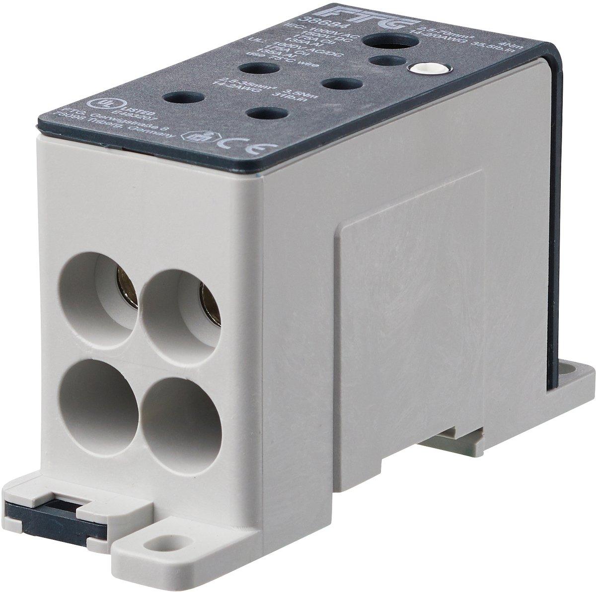 Alu Kompaktverteiler PDB+ 1-polig 125A/100A CU/AL