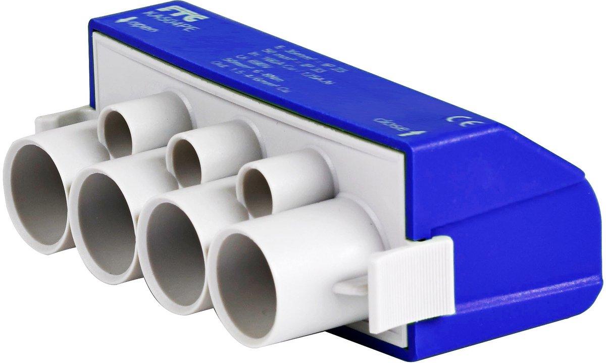 Mastanschlussklemme 1-pol. 4 Anschlüsse blau
