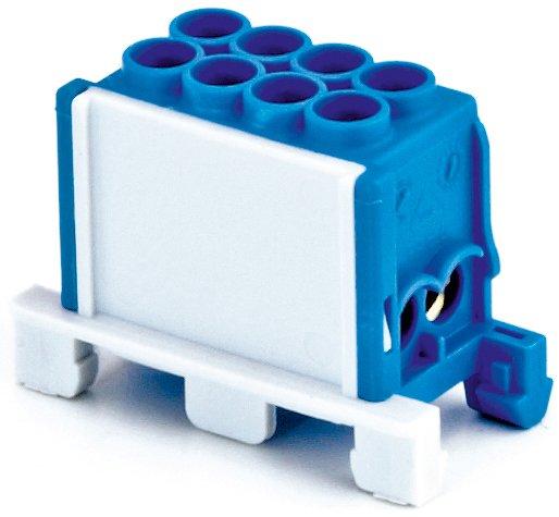 Hauptleiteranschlussklemme 1-pol. 2x 25mm² + 2x 16mm² berührungssicher blau
