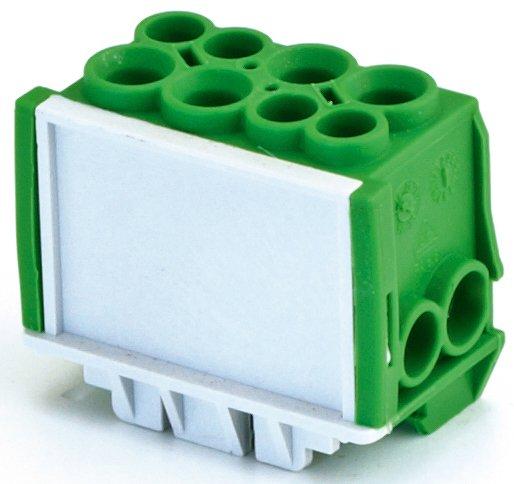 Hauptleiteranschlussklemme 1-pol. 2x 25mm² + 2x 16mm² berührungssicher grün