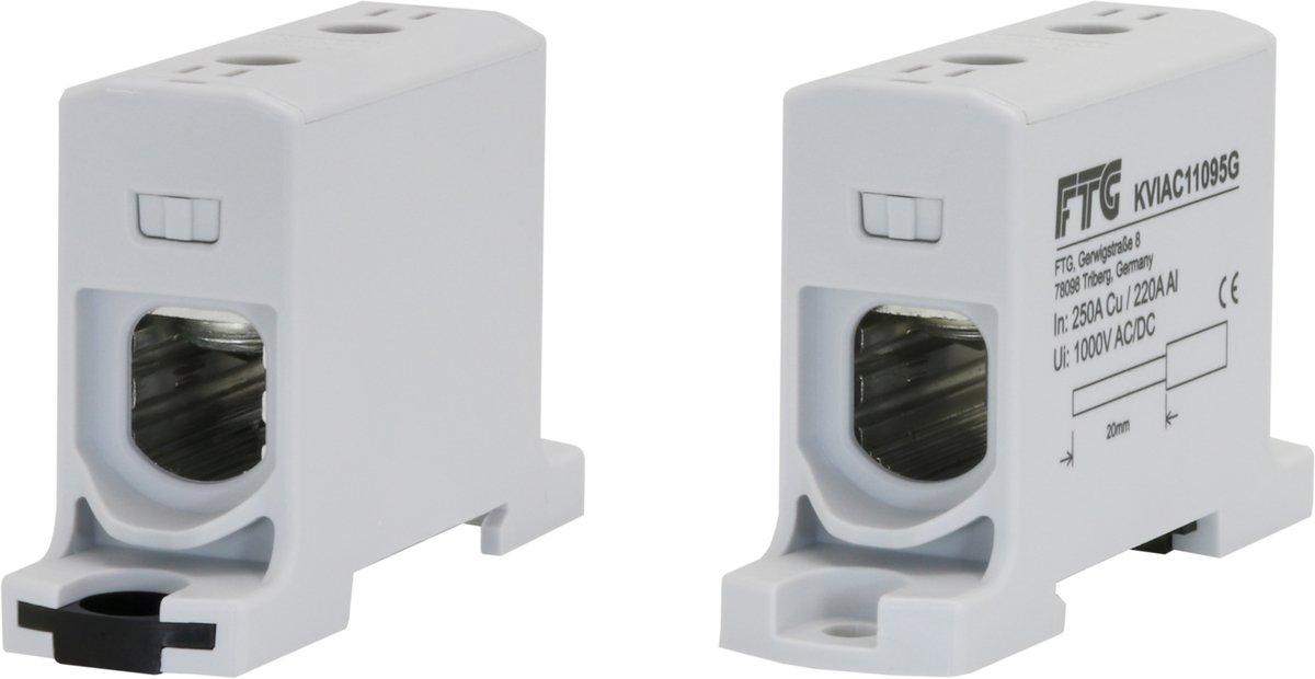 Kompaktaluklemme 1-pol. Cu/AL 6-95mm² 250/200A 1/1 grau