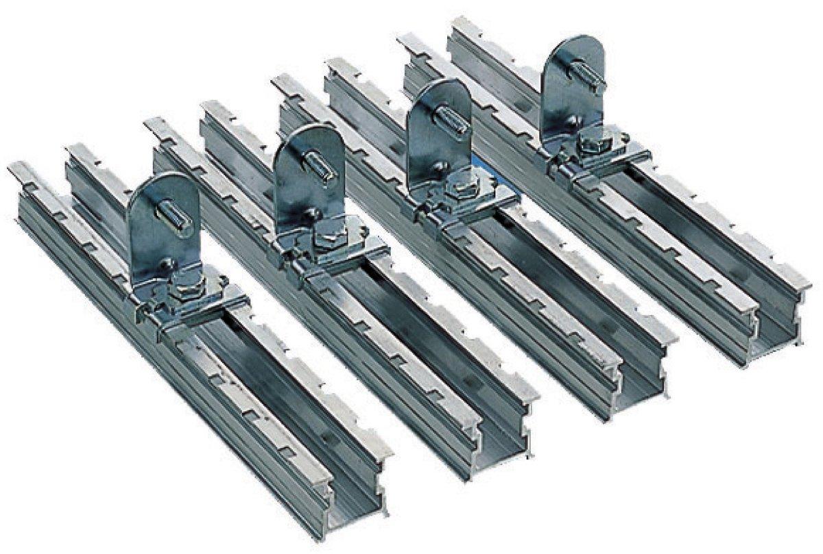 Set 4 Stufenschieber mit Bügeln für Anpassung auf Montageplatte in PLA T420mm