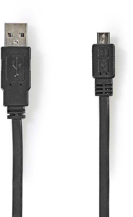 Datenkabel USB 2.0 Flachkabel A-Stecker - Micro-B-Stecker 1,0 m