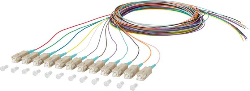 Multimodefaser OpDAT Pigtail SC-PC OM3 12 Farben