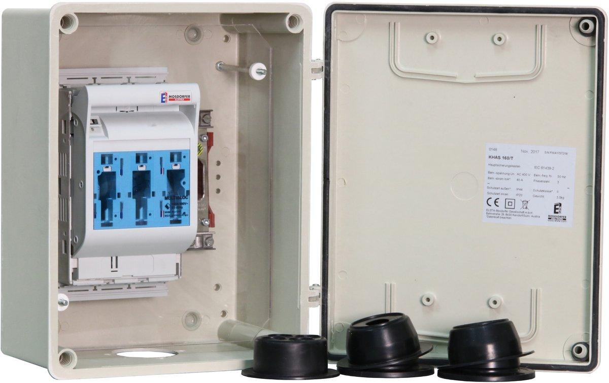 Aufputz-Kunststoff-Hausanschlusskästen KHAS 160T (1o/1u) SBG/OÖ