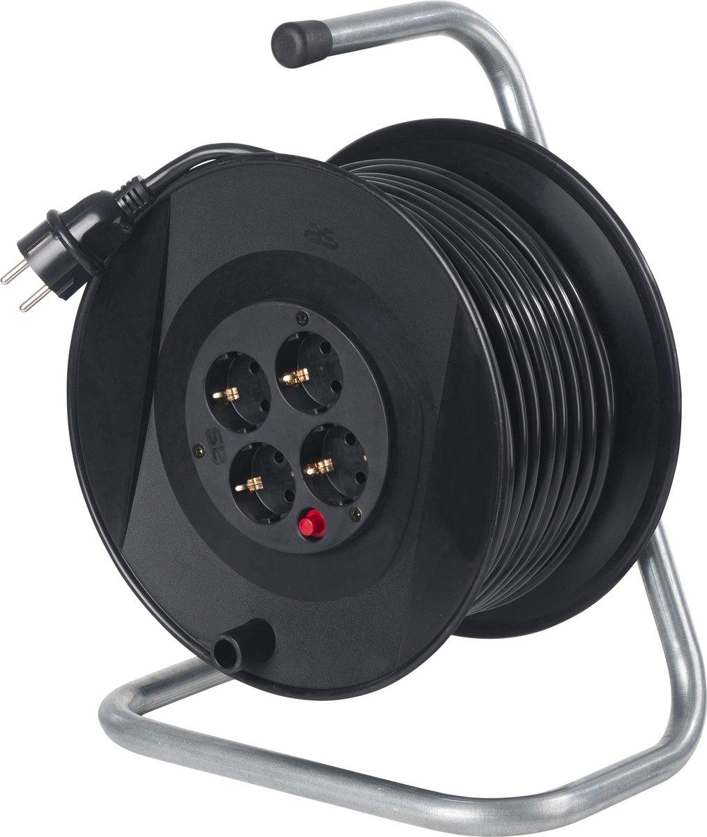 Kabeltrommel IP20 mit 20m H05VV-F 3G1,5 4 Schukosteckdosen