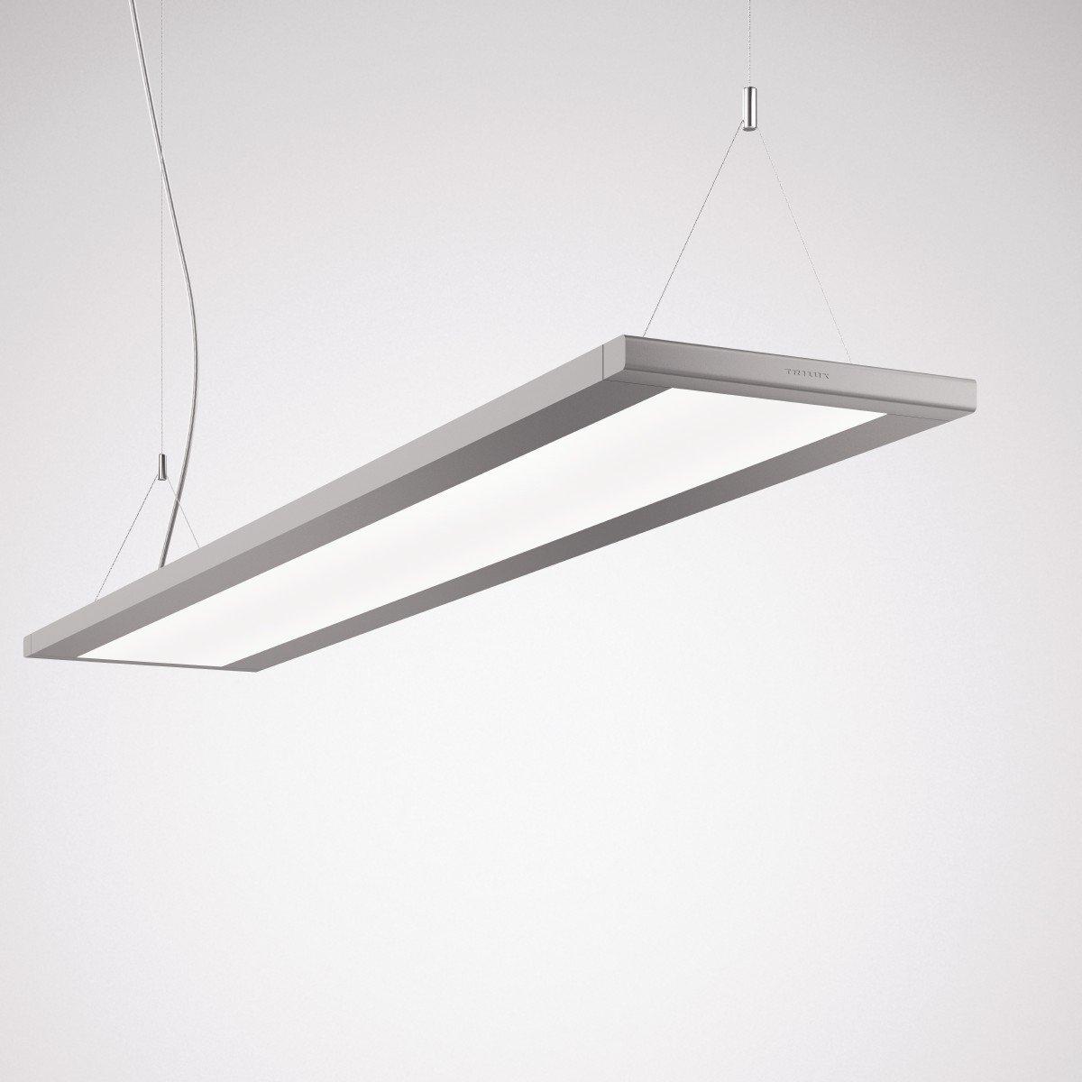 Modul-Hängeleuchte LED Luceo Slim 1490mm 6500lm 840 CDP DALI silber ohne Zubehör