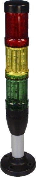 Komplettgerät rot-gelb-grün LED 24 V inklusive Basis 100 mm