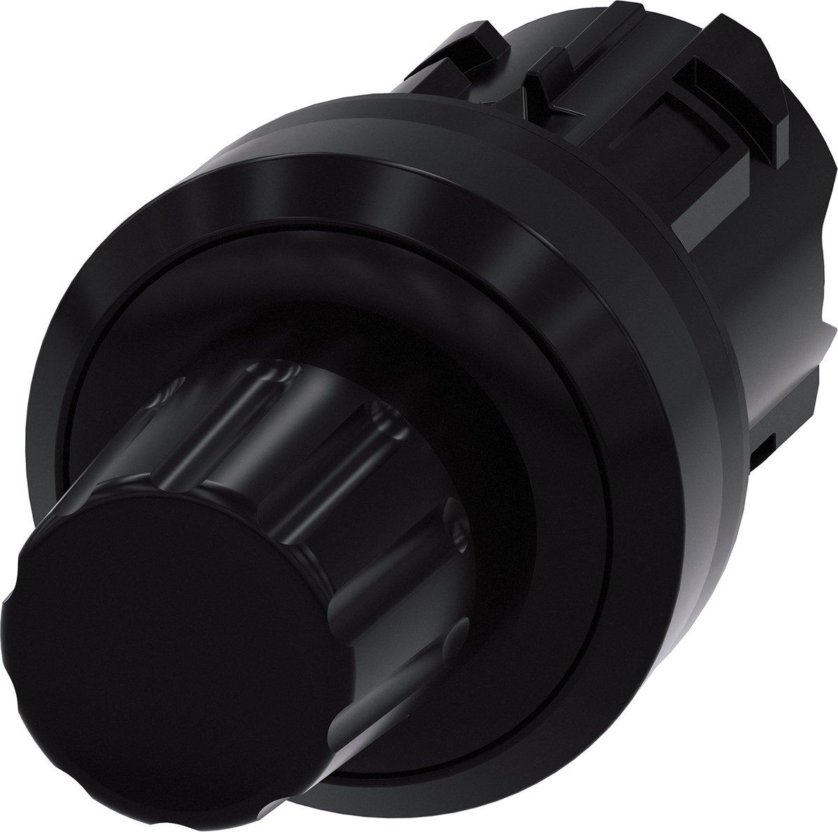 Stoptaster 22 mm rund Kunststoff schwarz Druckknopf hoch verrastbar
