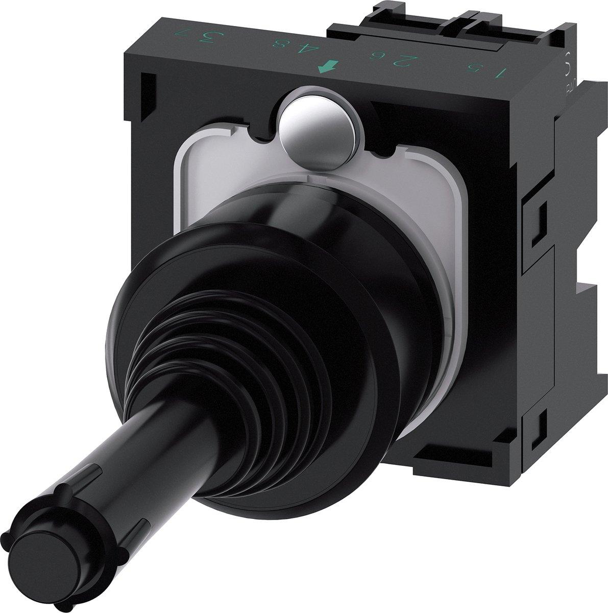 Koordinatenschalter 22 mm rund Kunststoff schwarz 2 Schaltstellungen tastend