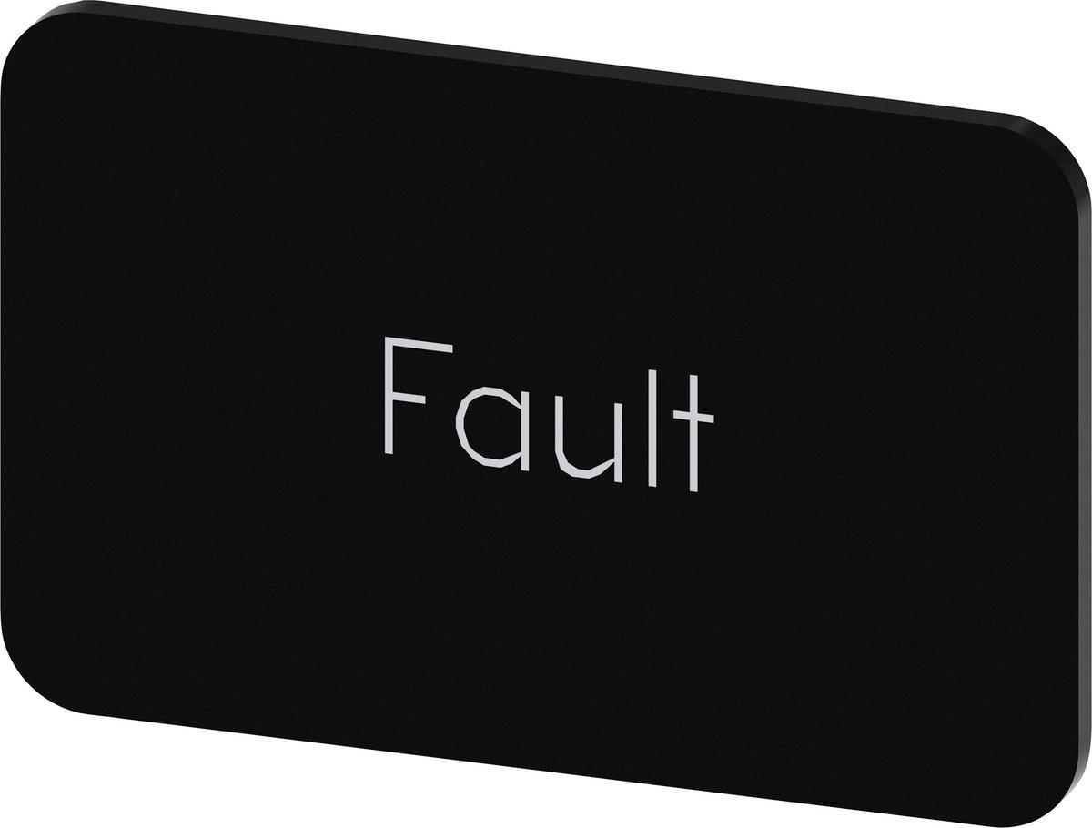Bezeichnungsschild zum Schnappen / Kleben 17,5x27mm Schwarz FAULT