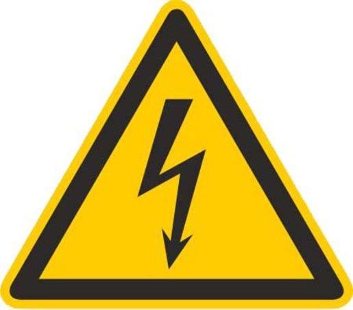 Warnzeichen Warnaufkleber elektrische Spannung