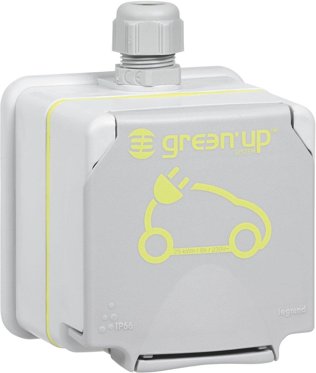 Plexo66 GREEN-UP Aufputz Ladesteckdose Schutzkontaktsteckdose 16A IP 55