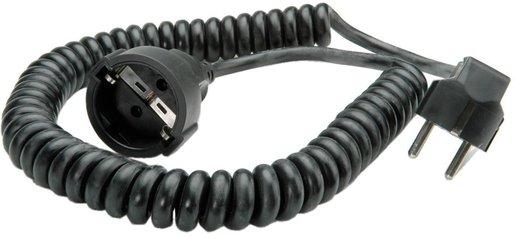 Spiralverlängerung Schuko YMM-J 3 x 1,5 mm² 1 m Arbeitslänge 4 m schwarz