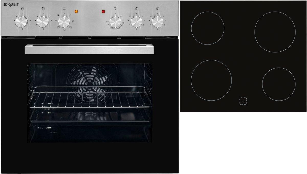 Einbauherd mit Einbaukochfeld EHE 156-2U-Set