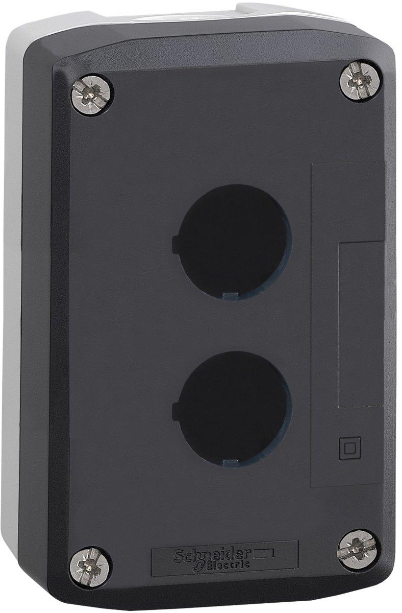 Leergehäuse Harmony XALD Kunststoff dunkelgrau 2 Bohrungen 22mm