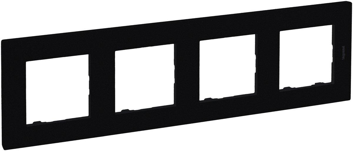 Niloe Step 4-Fach Rahmen Schwarz