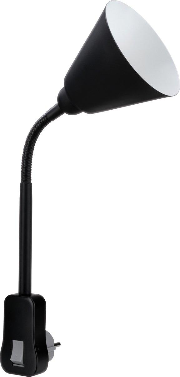Steckerleuchte Junus E14 schwarz Flexarm