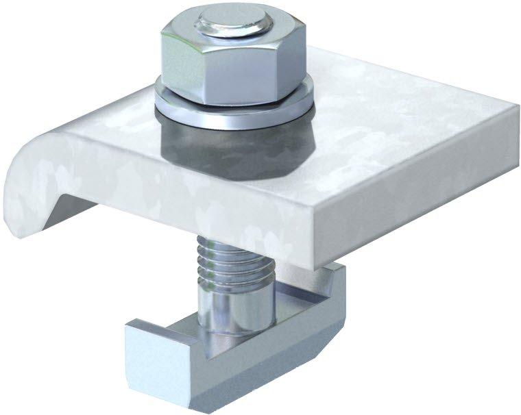 Klemmwinkel mit Hakenschraube h = 5 mm 60x50 St tauchfeuerverzinkt