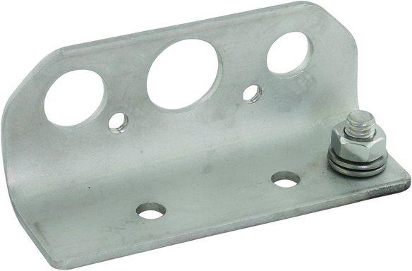 Befestigungswinkel NIRO mit Anschluss- Bolzen M8 und Bohrungen D 13/21/17mm