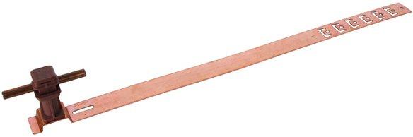Dachleitungshalter UNIsnap Cu/K-braun H 36mm Rd 8mm m. geprägt. Strebe L 475mm