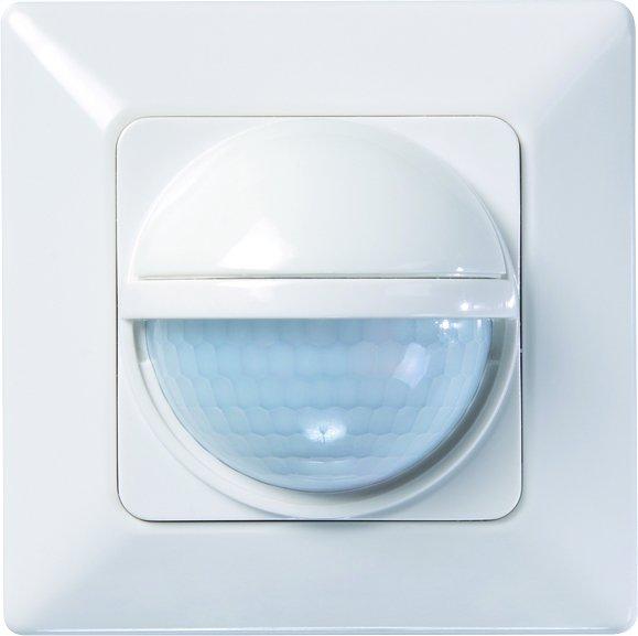 Bewegungsmelder 200° TRIAC inklusive Rahmen und Abdeckung Wandmontage weiß